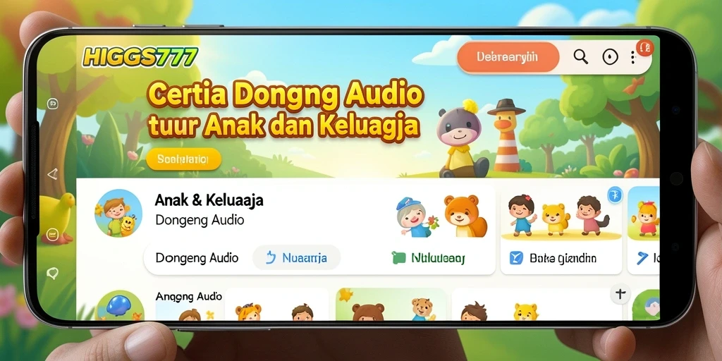 Tampilan antarmuka HIGGS777 yang User-Friendly dan menarik untuk anak-anak.
