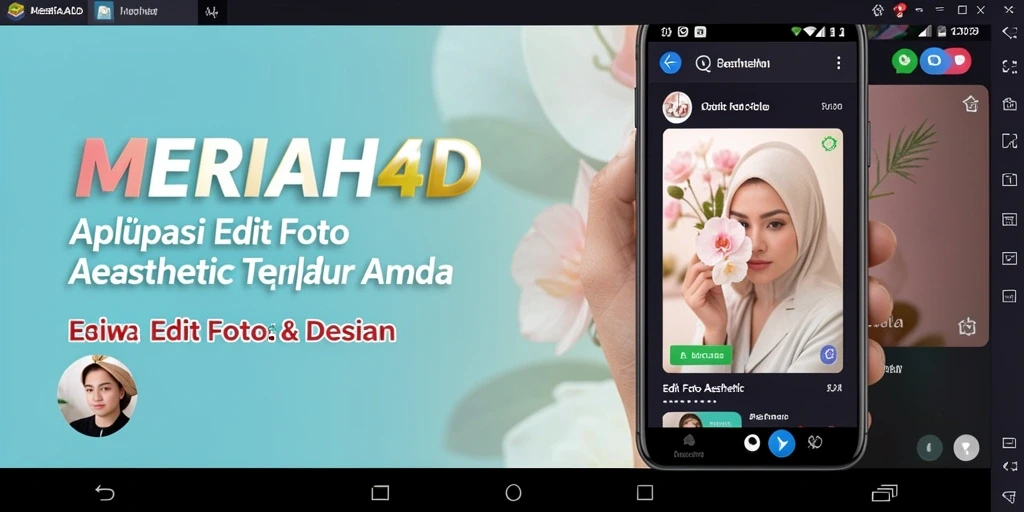 Antarmuka MERIAH4D yang sederhana dan menarik untuk edit foto aesthetic.