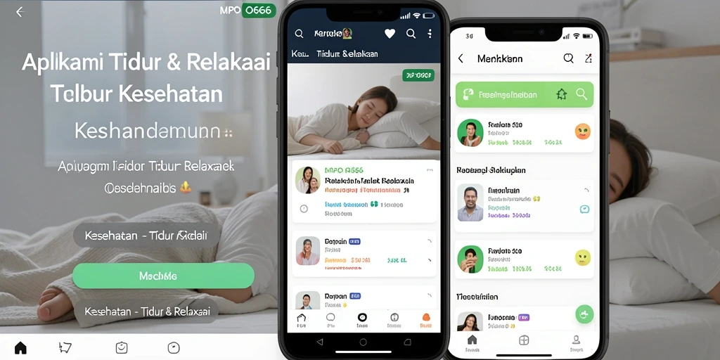Antarmuka pengguna MPO666 dengan pilihan relaksasi dan meditasi.