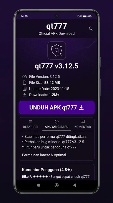 Unduh dan Instal APK qt777 untuk Android Anda